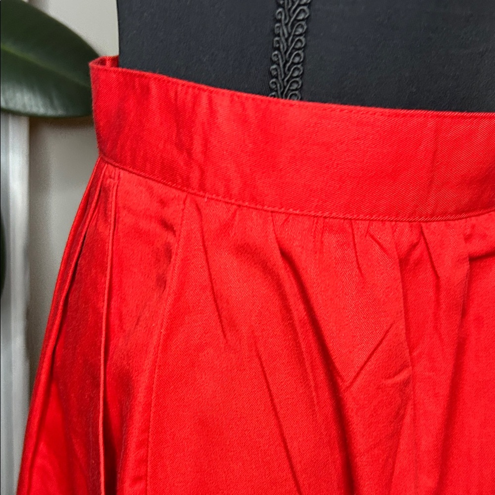 Vintage Red A-line Women's Skirt size 8 MIDI - Picture 6 of 8